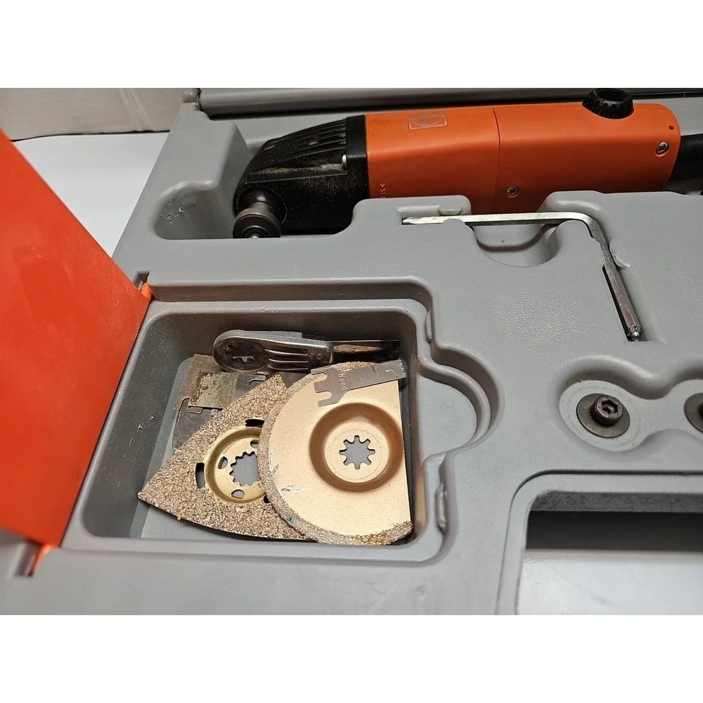 Fein MSXE 636 II MultiMaster Oscillating Multi-Tool Case w/Accessories....TESTED